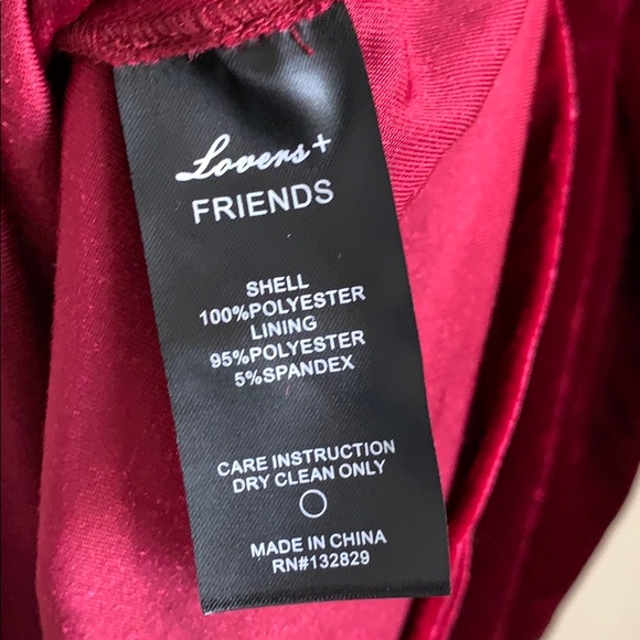 NWT Lovers + Friends Lucia Burgundy Velvet Dress - Picture 8 of 8